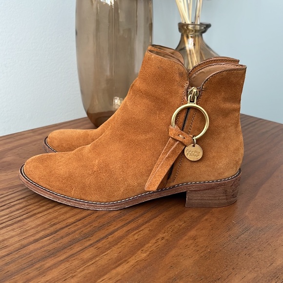 See by Chloé Louise Tan Suede Ankle Booties - Picture 3 of 9